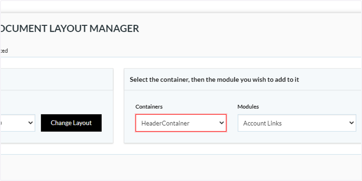 Click on HeaderContainer