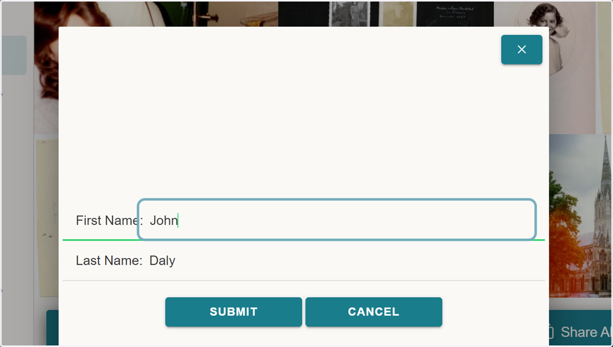 Enter the NEW First Name in the First Name field