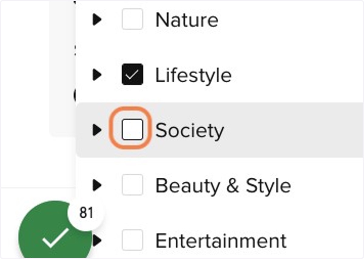 Click on checkbox