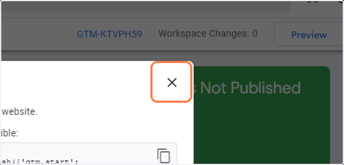 Click to close the pop-up modal window