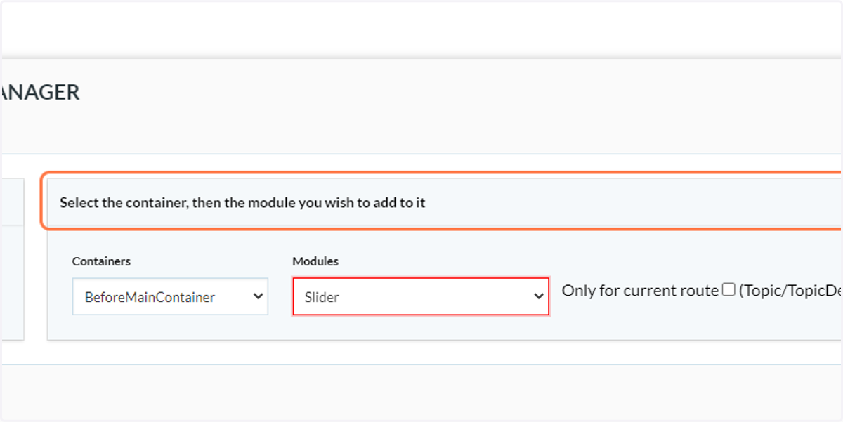 Click on Slider