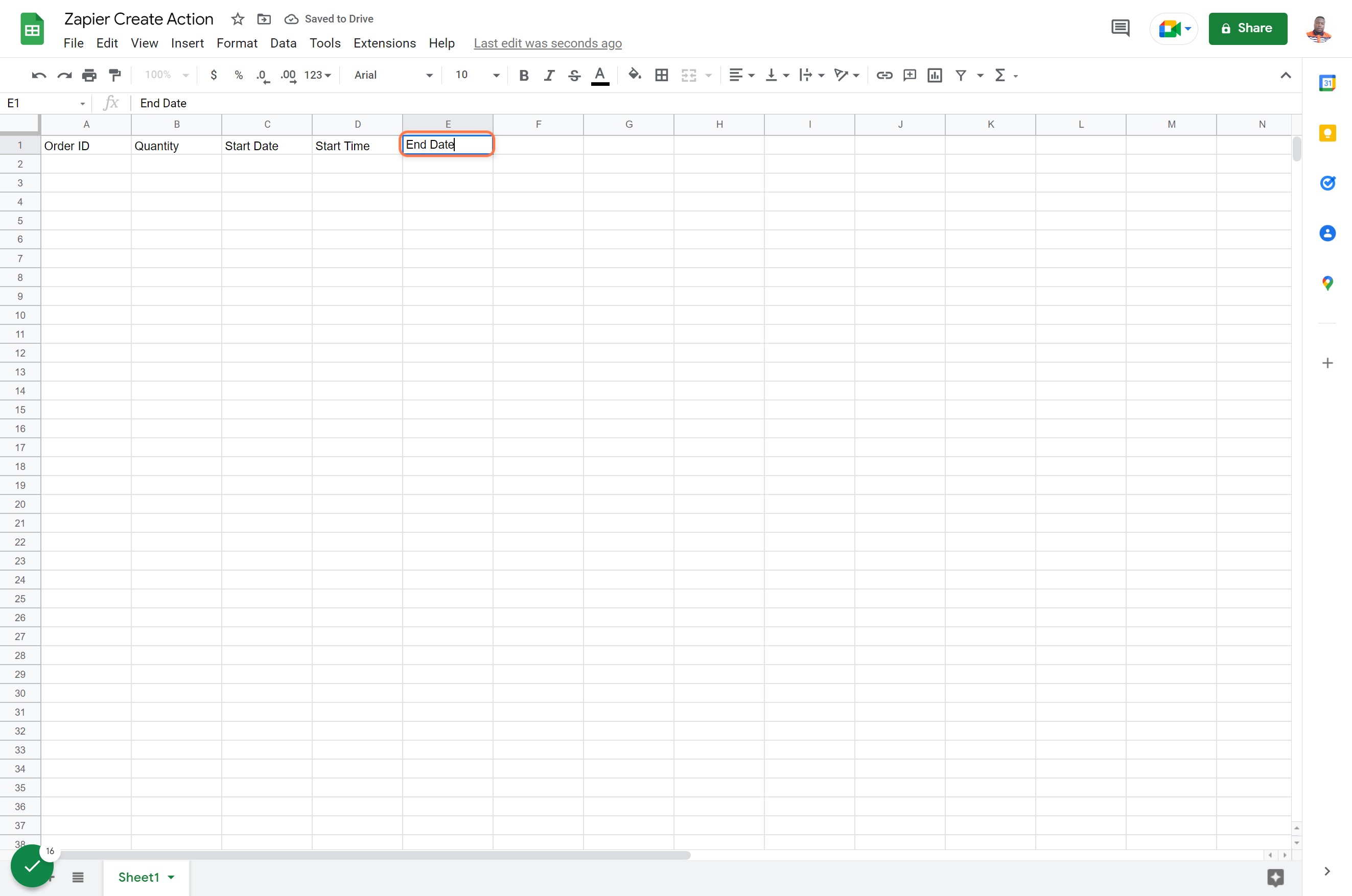 Create End Date column