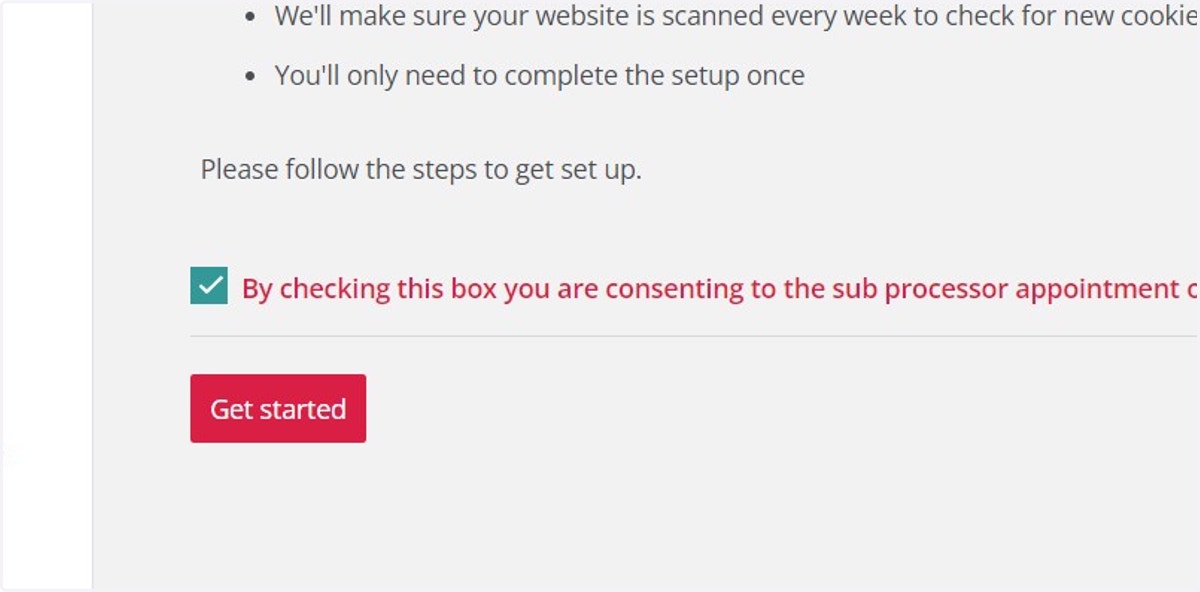 Select the tick box to show you have read and understood the FAQs
