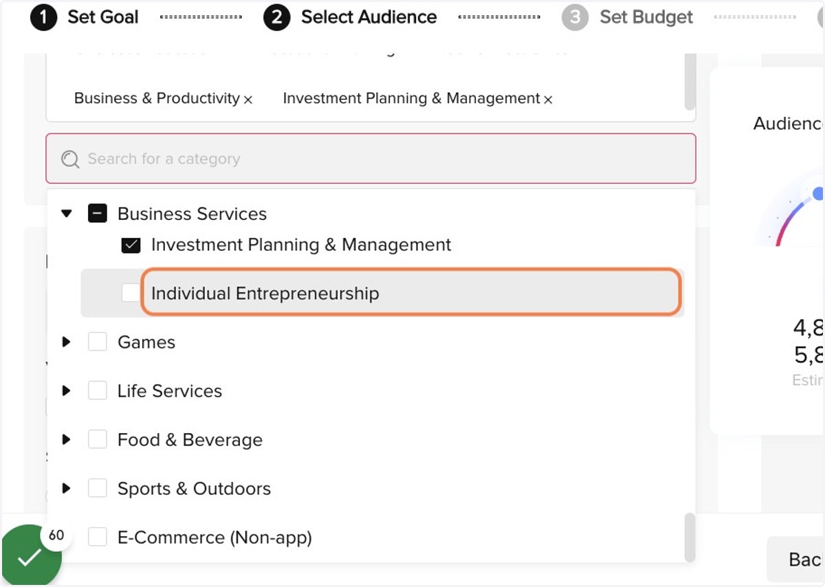 Click on Individual Entrepreneurship