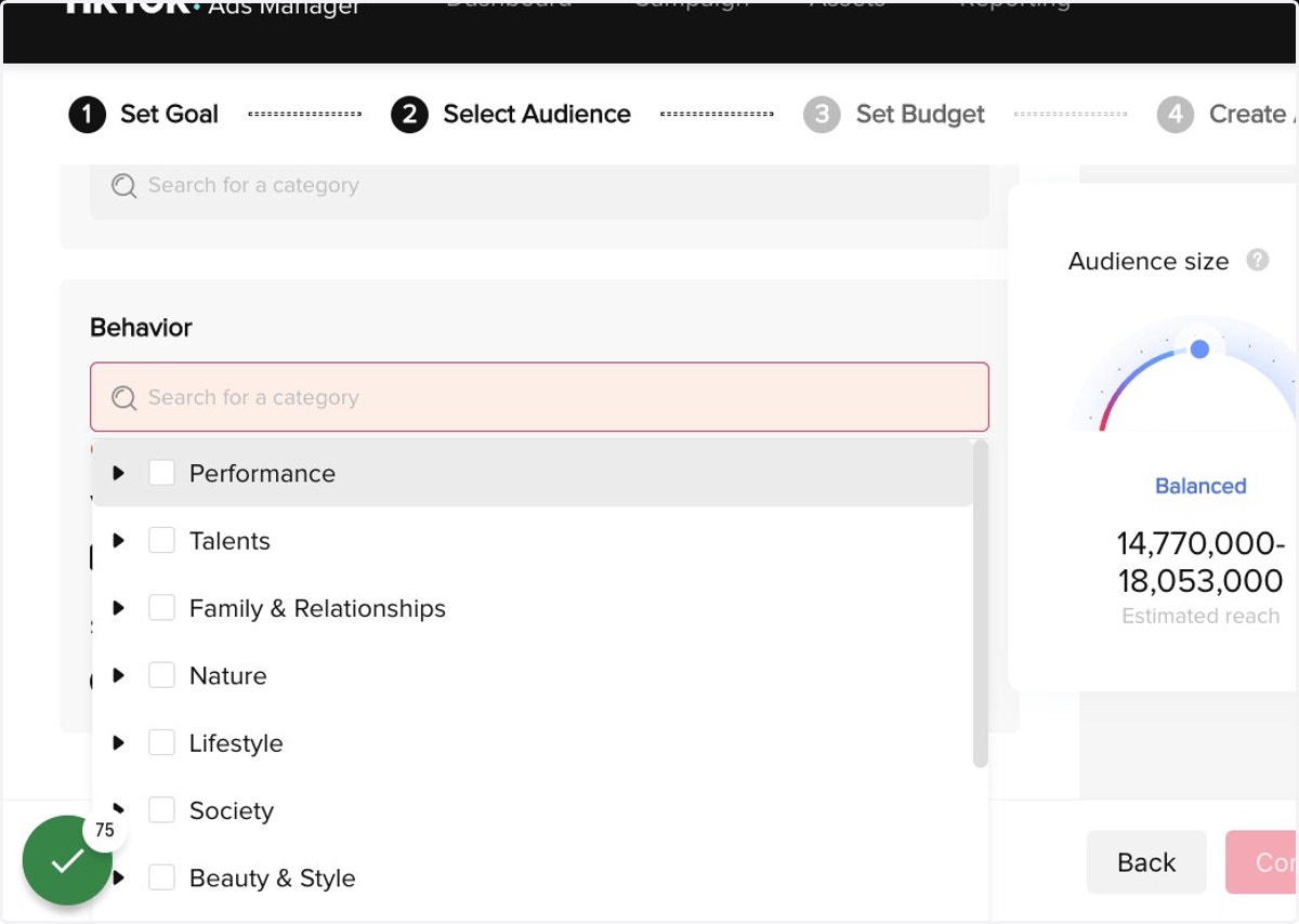 Click on Performance
