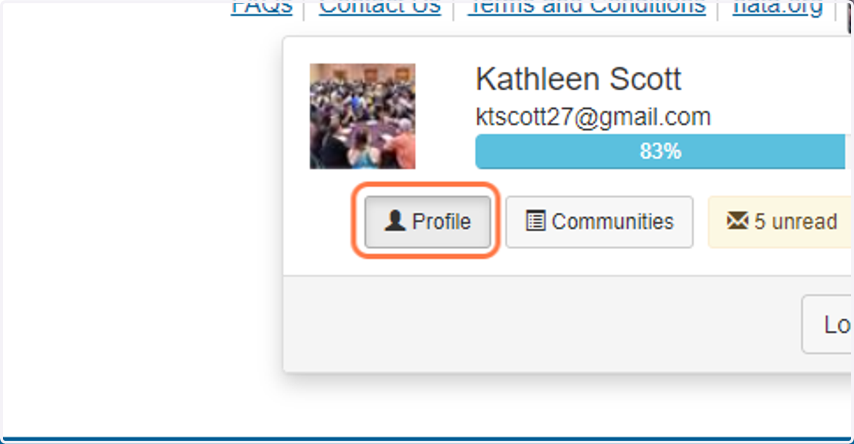 Click on Profile