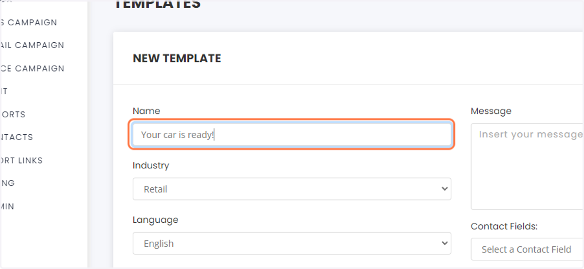 Create a name for your template
