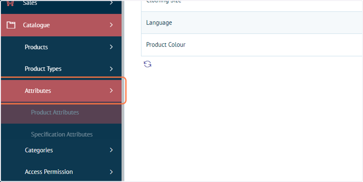 Click on Attributes