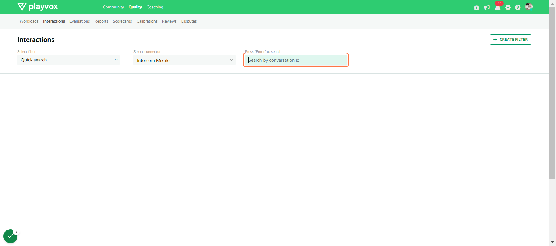 Paste the conversation ID into input