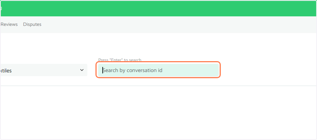 Paste the conversation ID into input