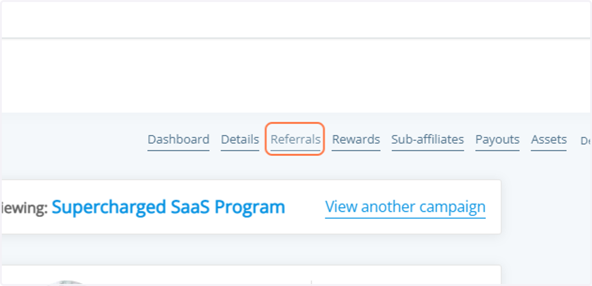 Click on Referrals