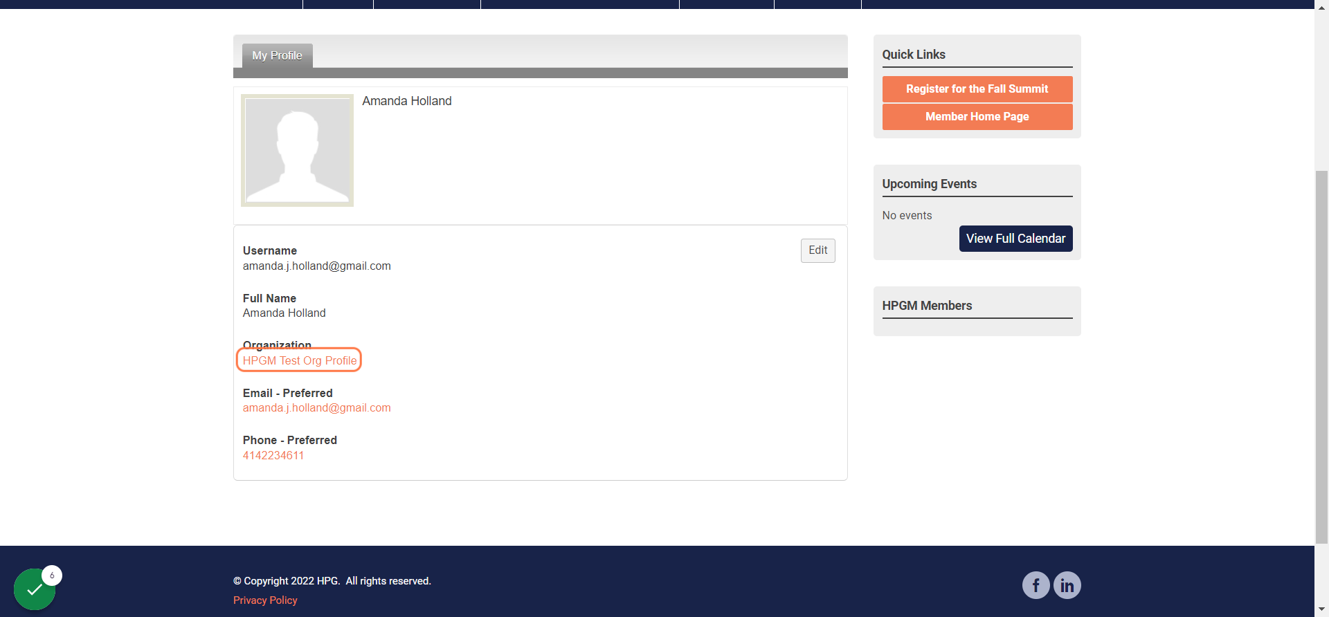 Scroll down to Organization and click on your org's name