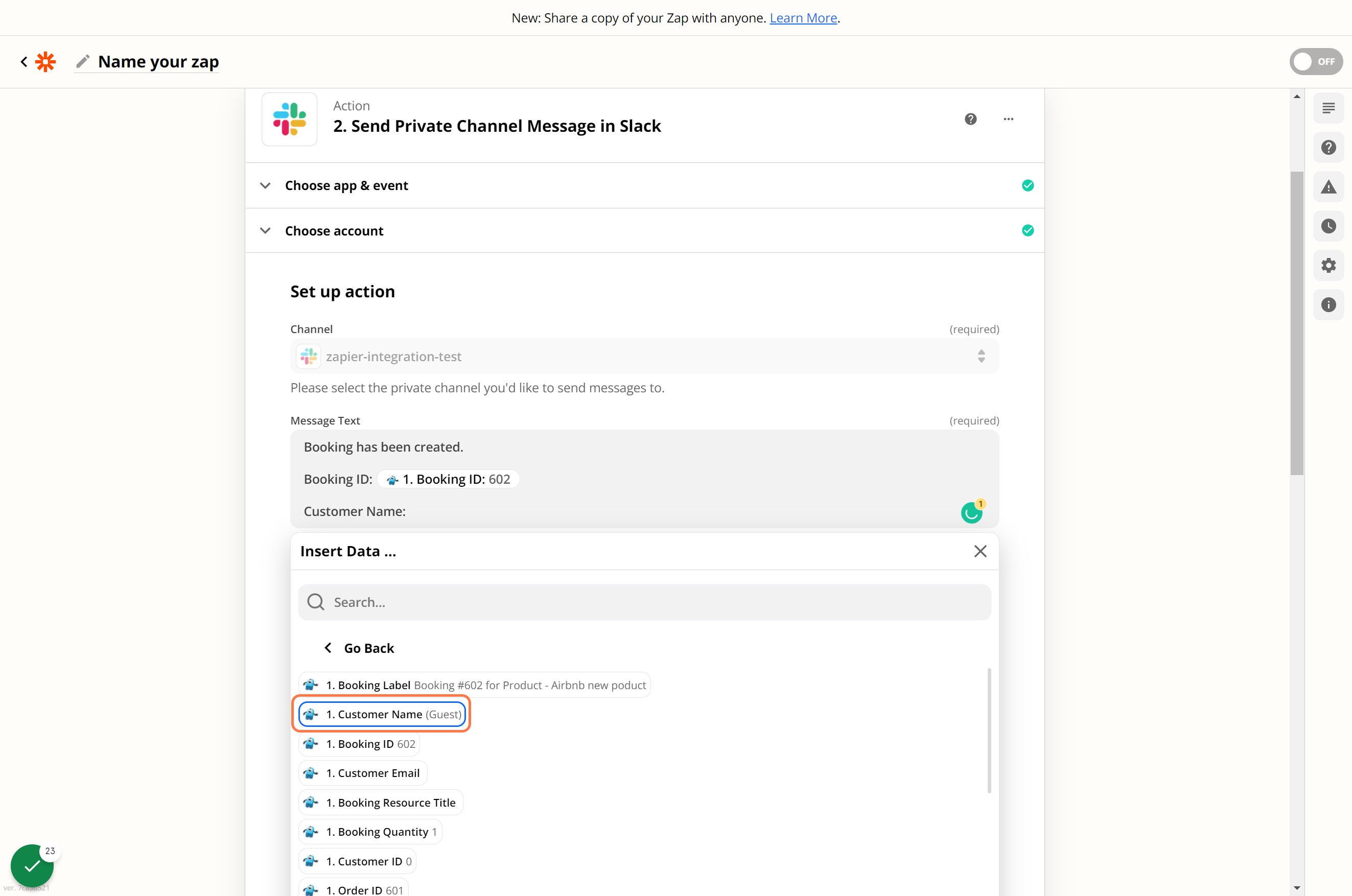 Click on 1. Customer Name…