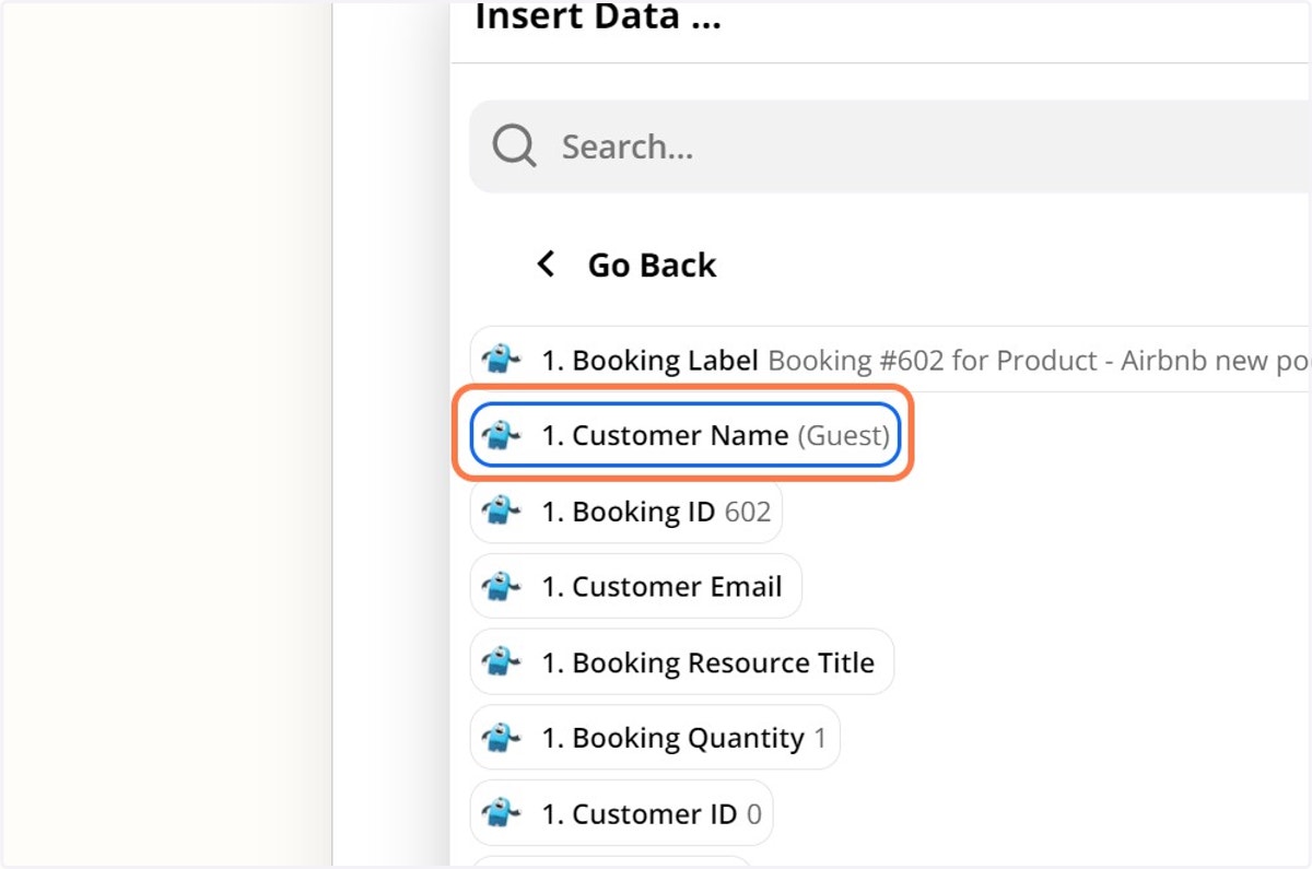 Click on 1. Customer Name…