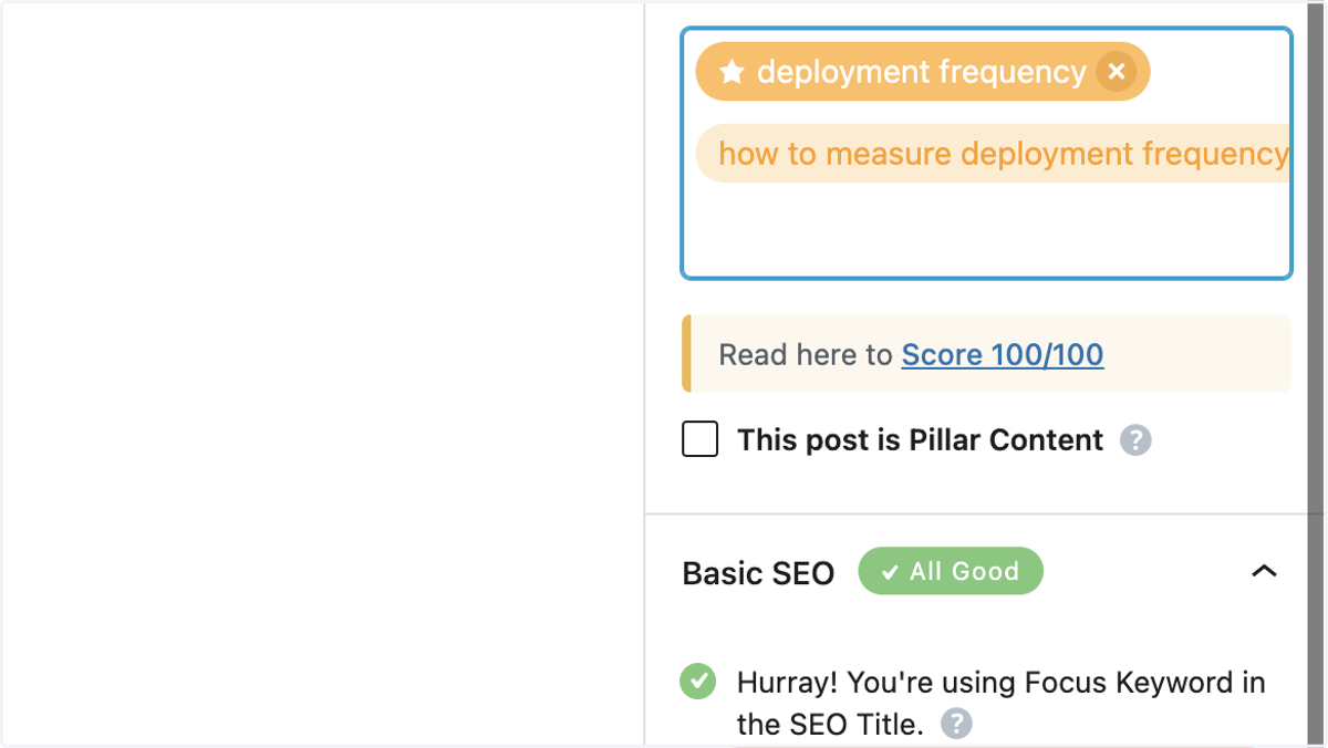 Ensure the Primary Keyword is First