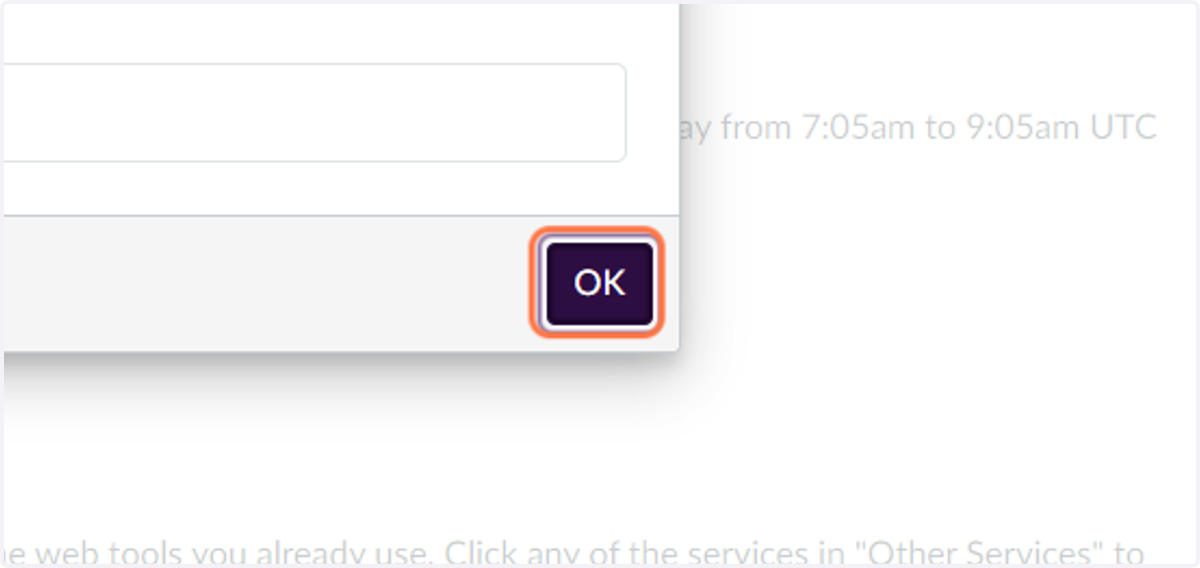 Click on OK