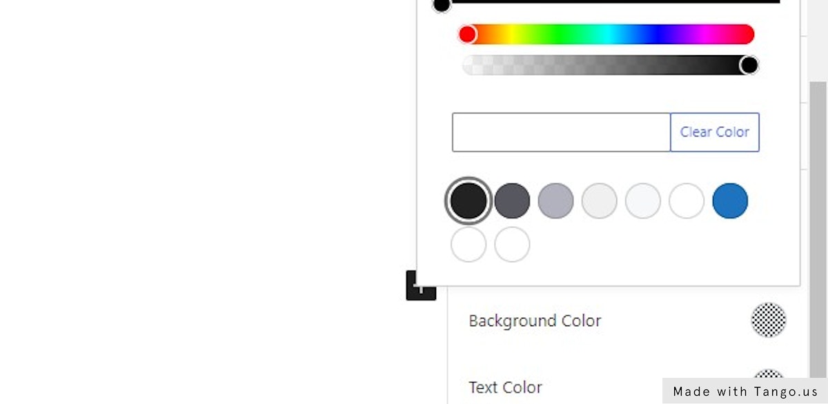 Choose a dark color for an overlay