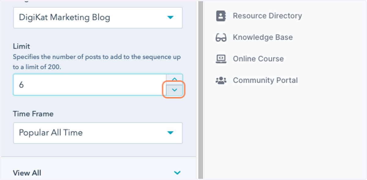 Adjust the number of blog to be seen