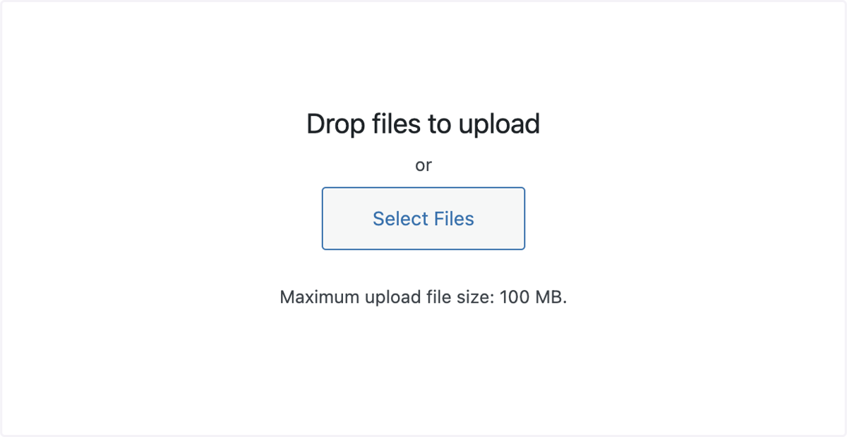 Click on Select Files