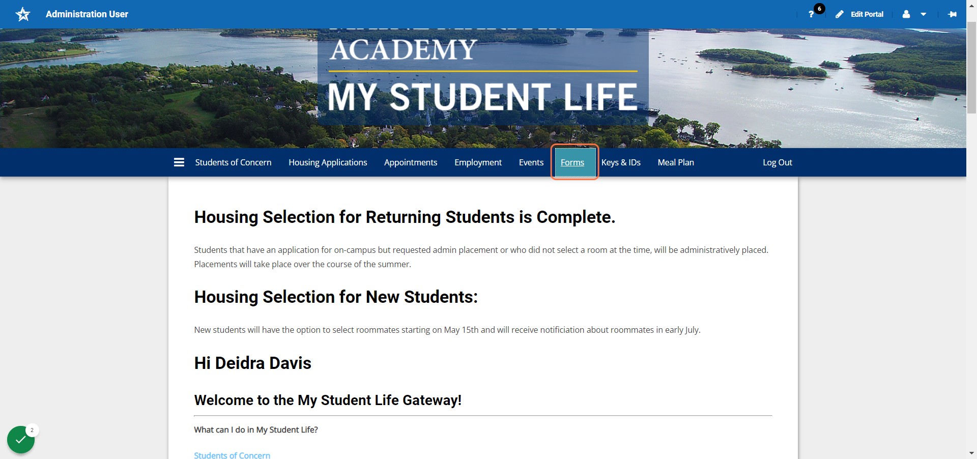 Click on Forms