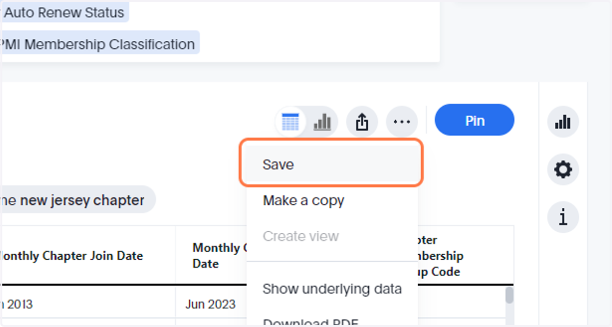 Click on Save and Enter a description of the report purpose