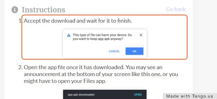 Click on Accept the download and wait for it to finish.