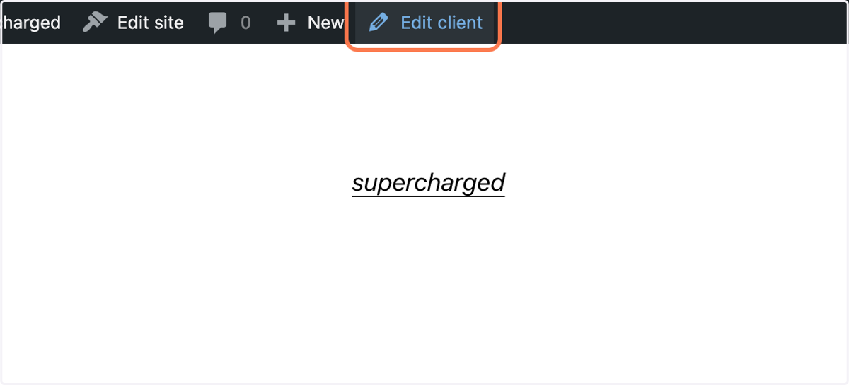 Click on Edit client