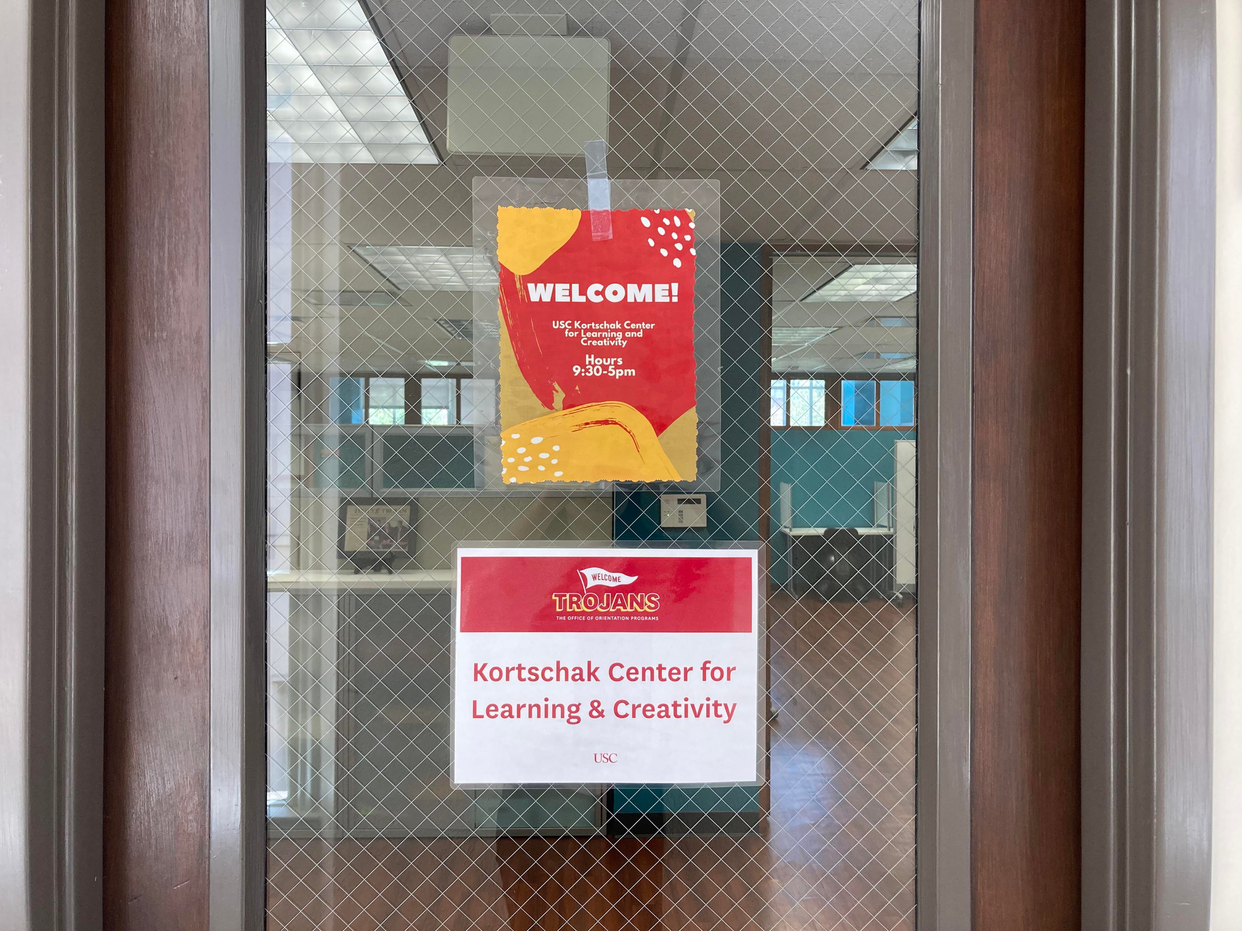 Visit the USC Kortschak Center for Learning and Creativity on your right (Suite 311)