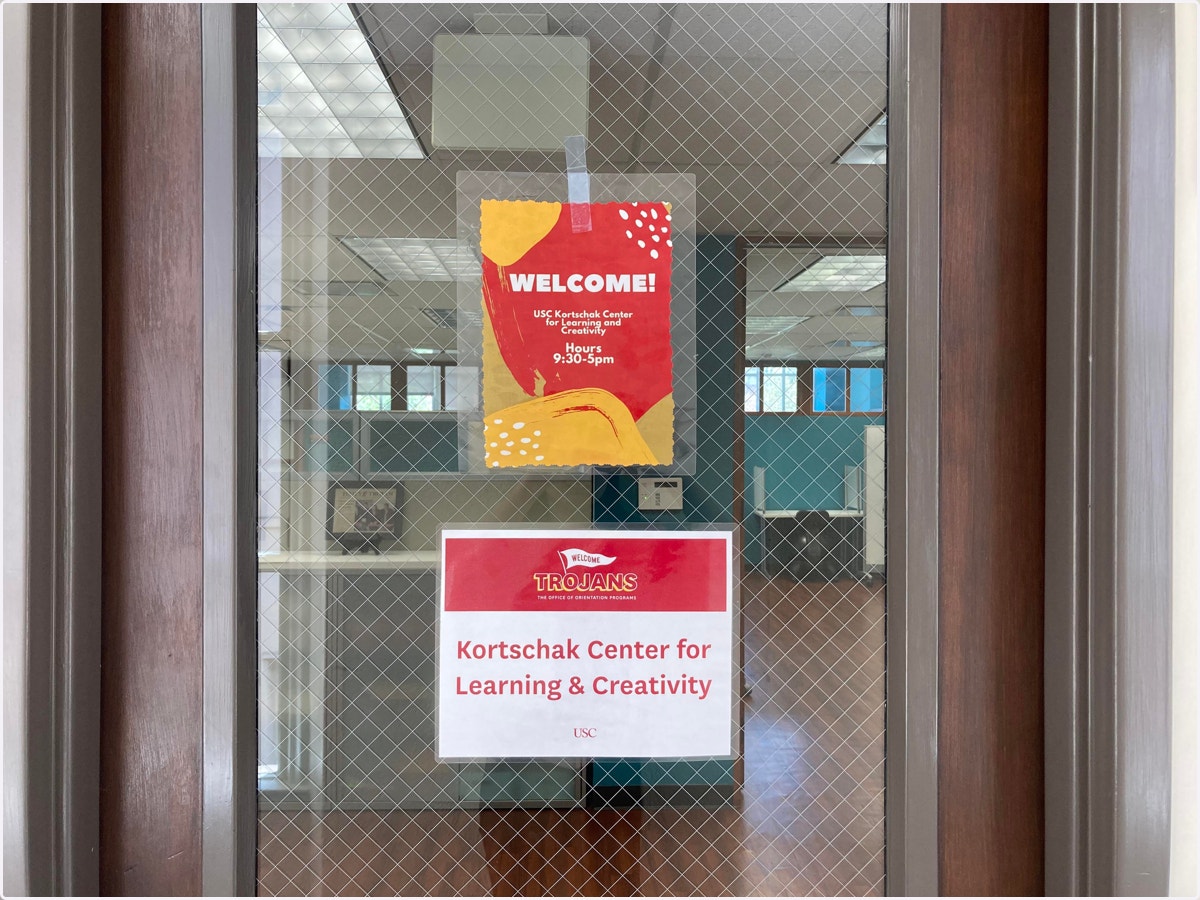 Visit the USC Kortschak Center for Learning and Creativity on your right (Suite 311)