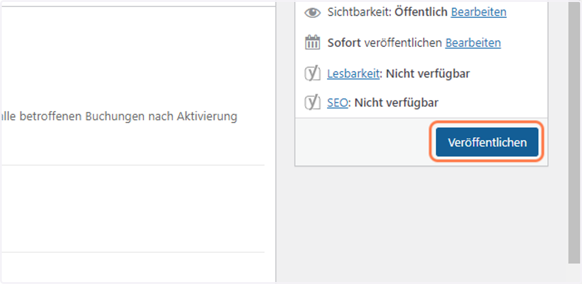 Veröffentlichen klicken