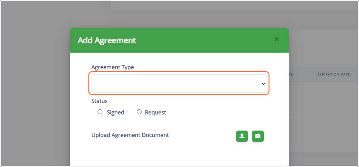 Click on the agreement you would like to send.