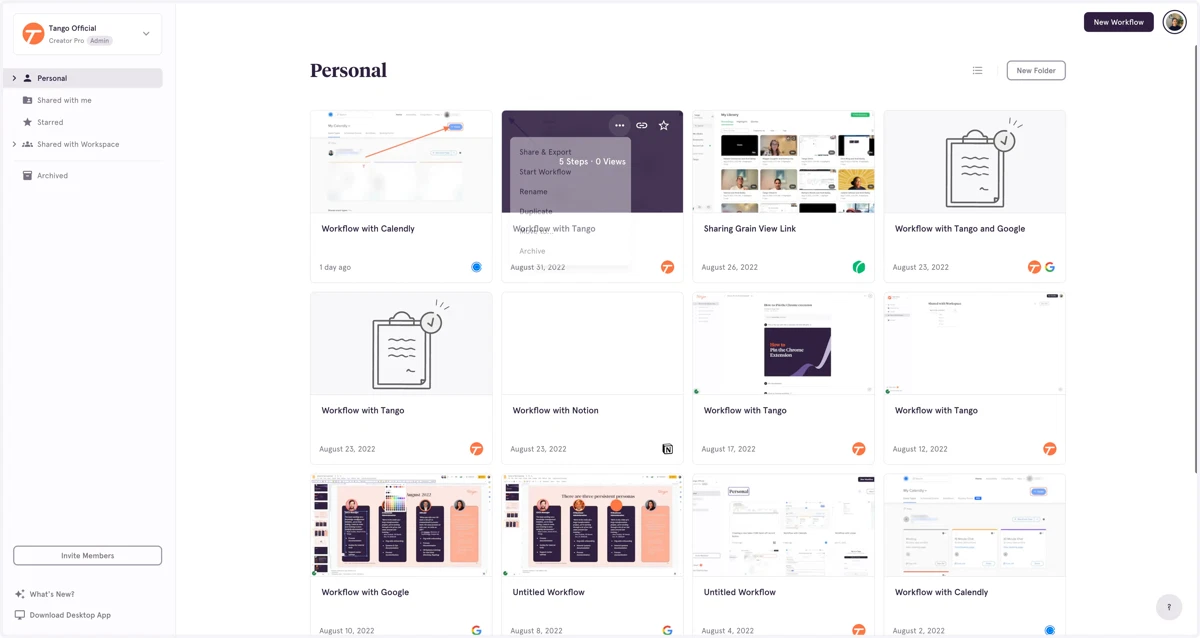 Select the Workflow you want to Delete