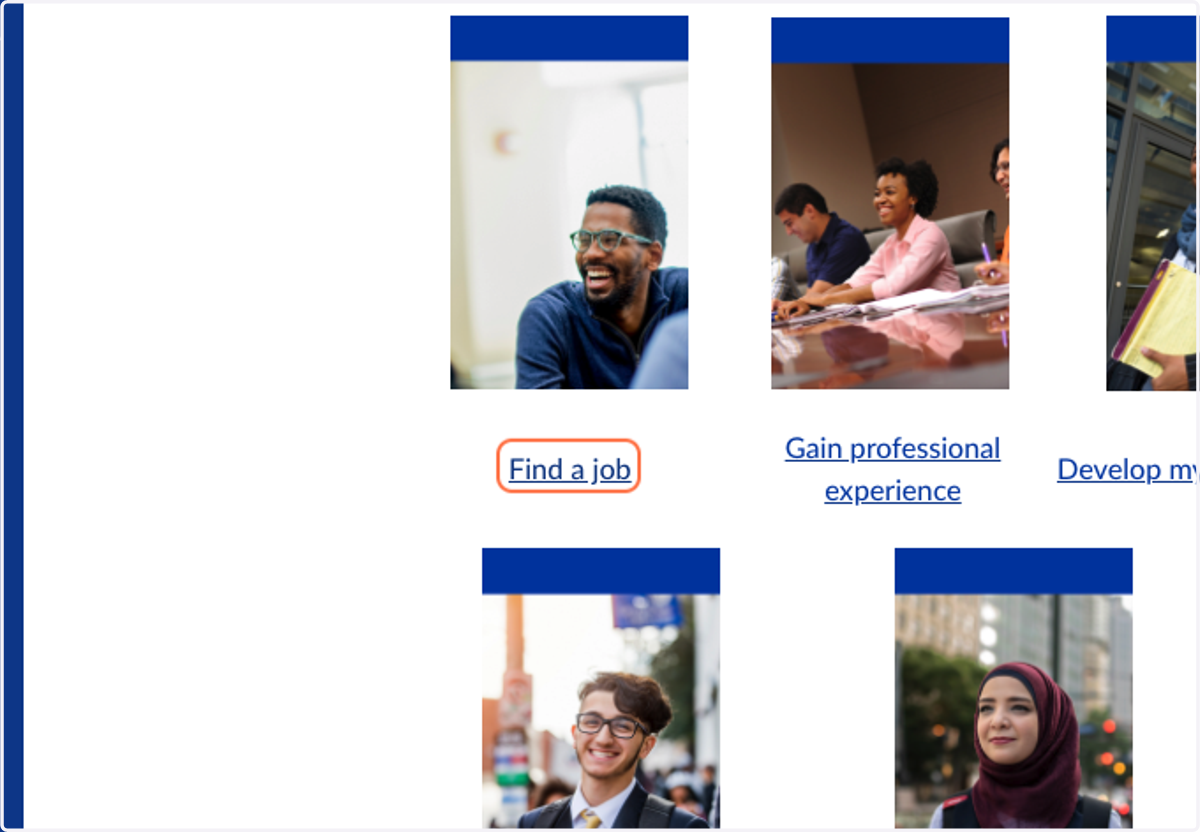 Modules organized by learner pathways and learner goals