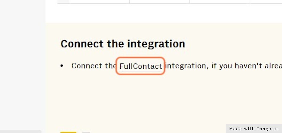 Click on FullContact
