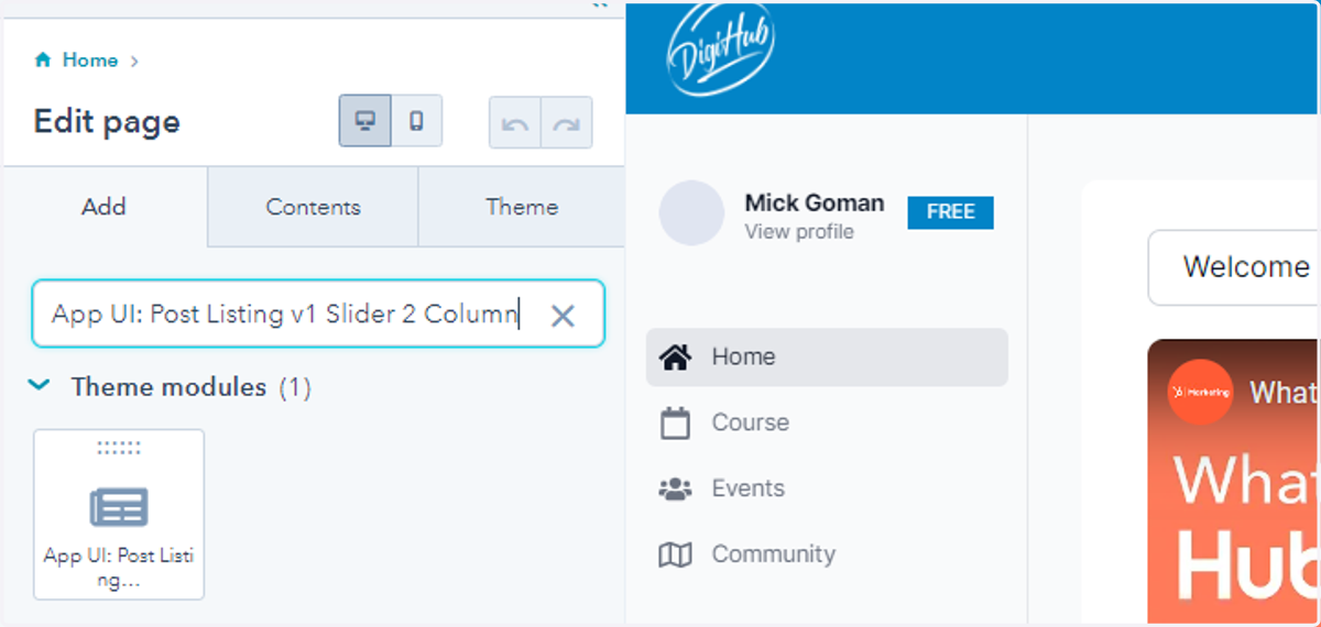 Paste "App UI: Post Listing v1 Slider 2 Column" into input