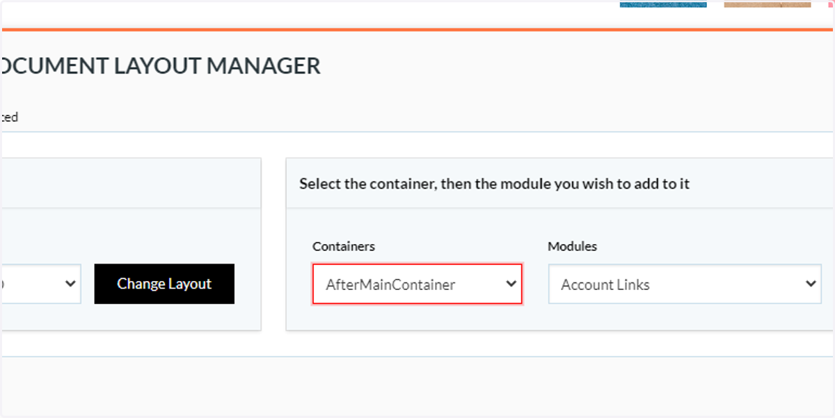 Click on AfterMainContainer