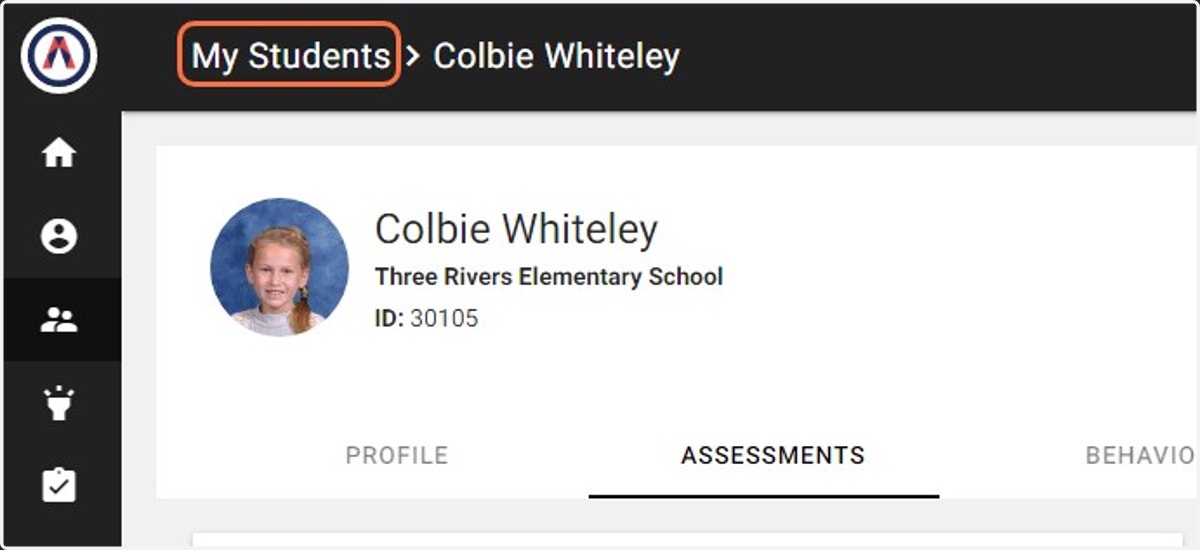 Click on My Students