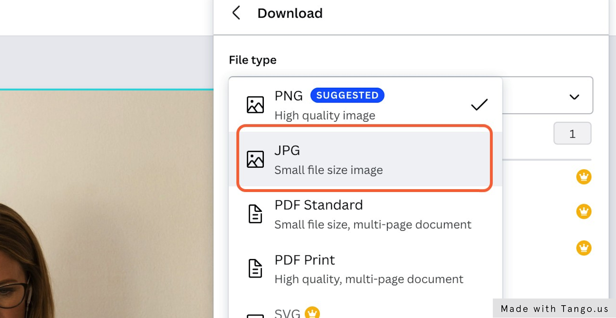 Change the file type to JPG if the image is a photograph. That will generally result in a smaller file size.