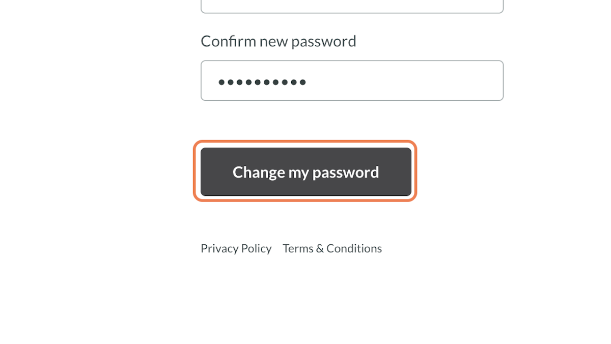 Confirm your new password