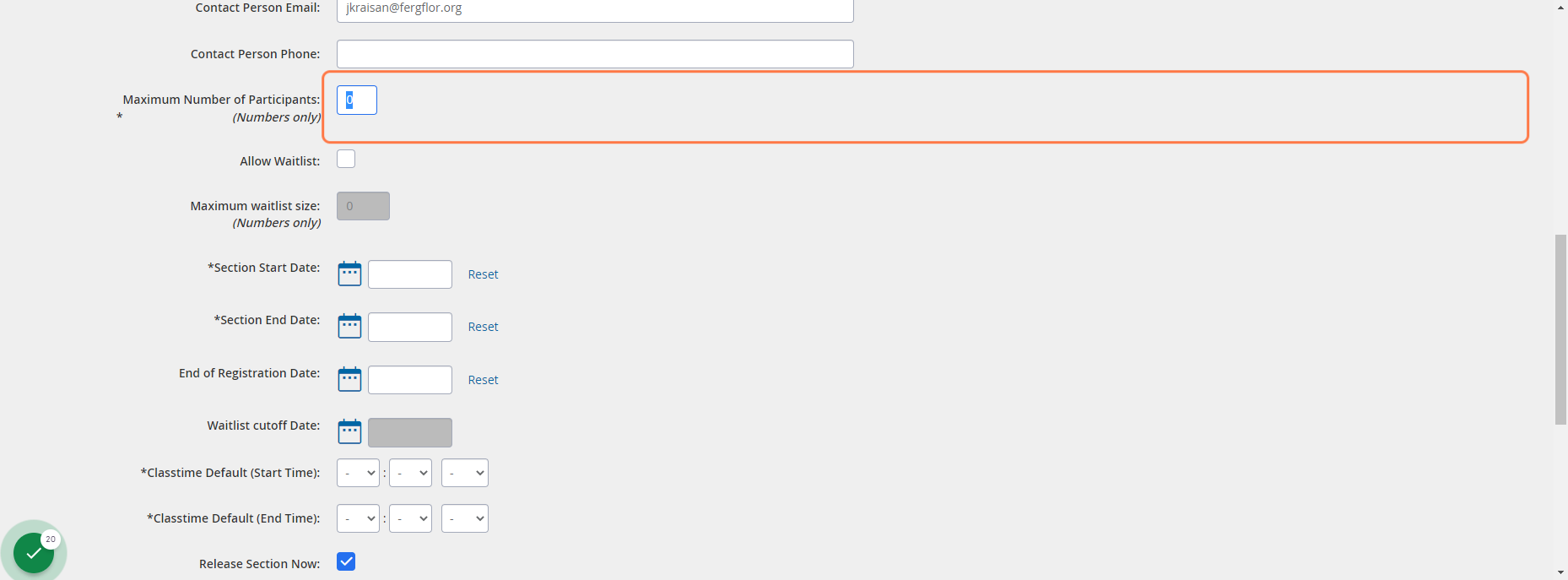 Add number of participants