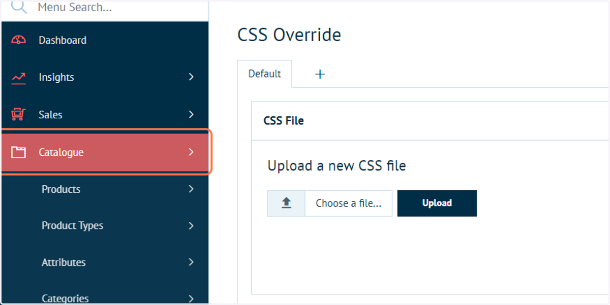 On a new tab, click on Catalogue