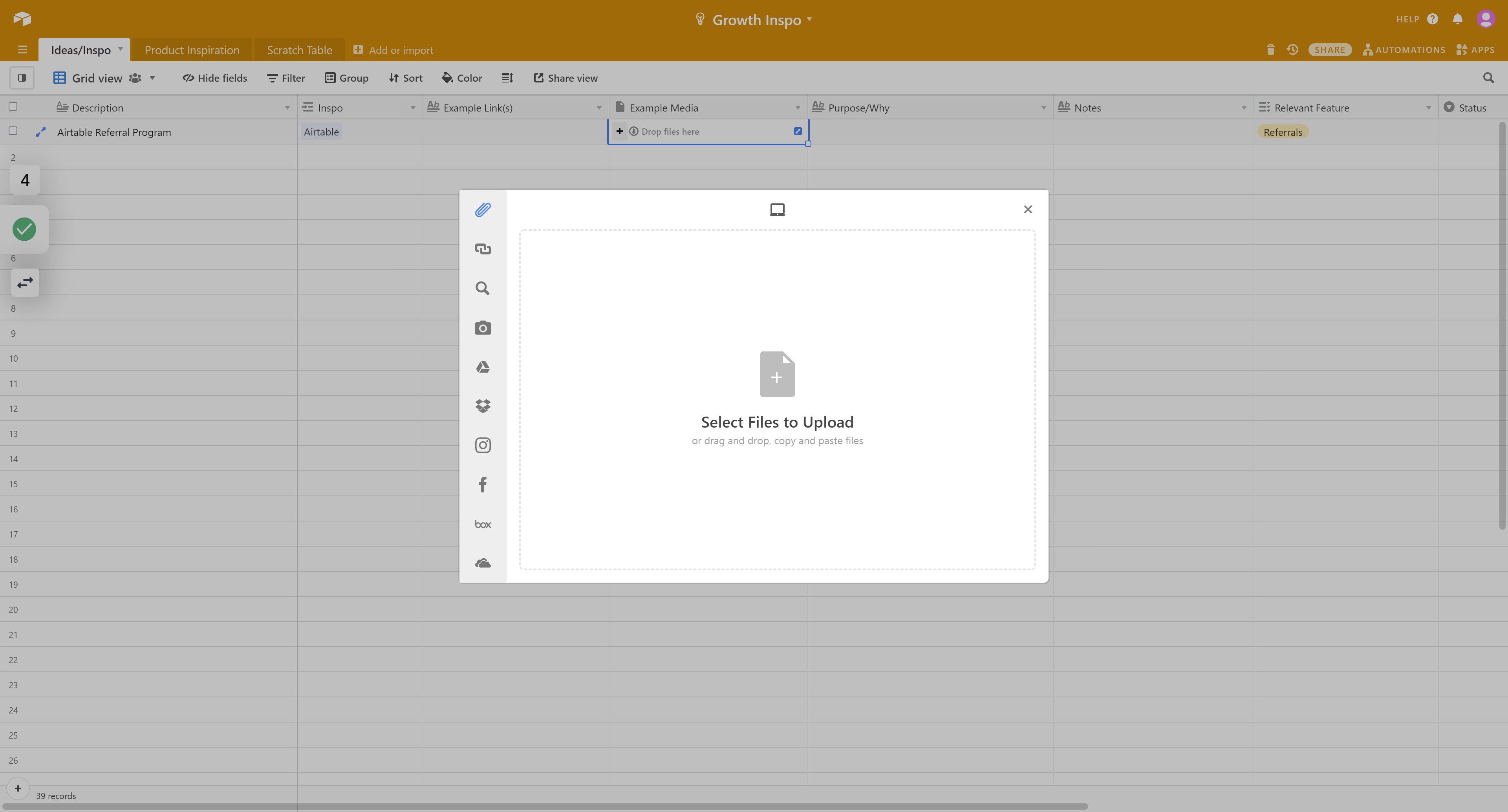 Paste from clipboard