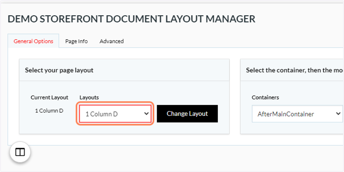Identify and apply a layout to work on