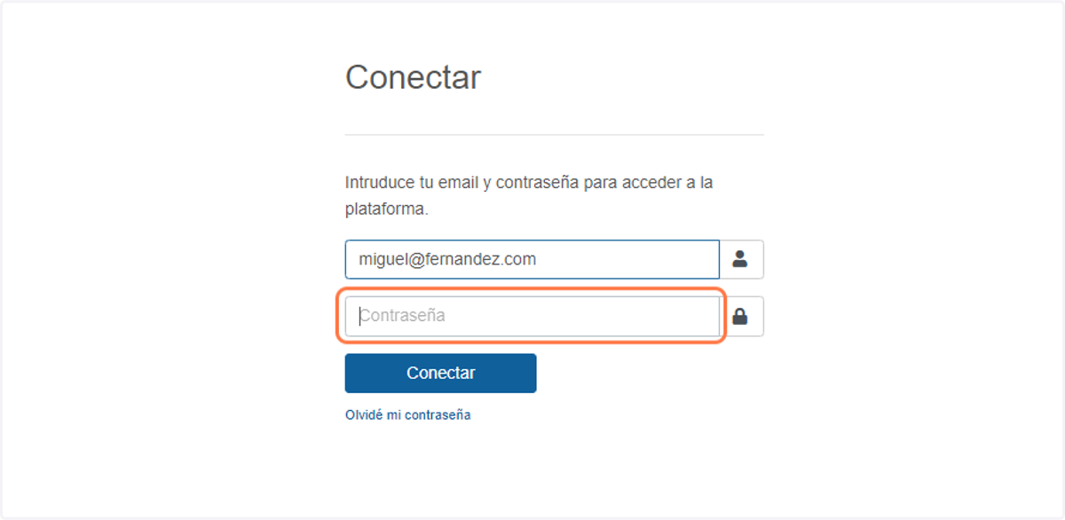 Introduce tu usuario y contraseña