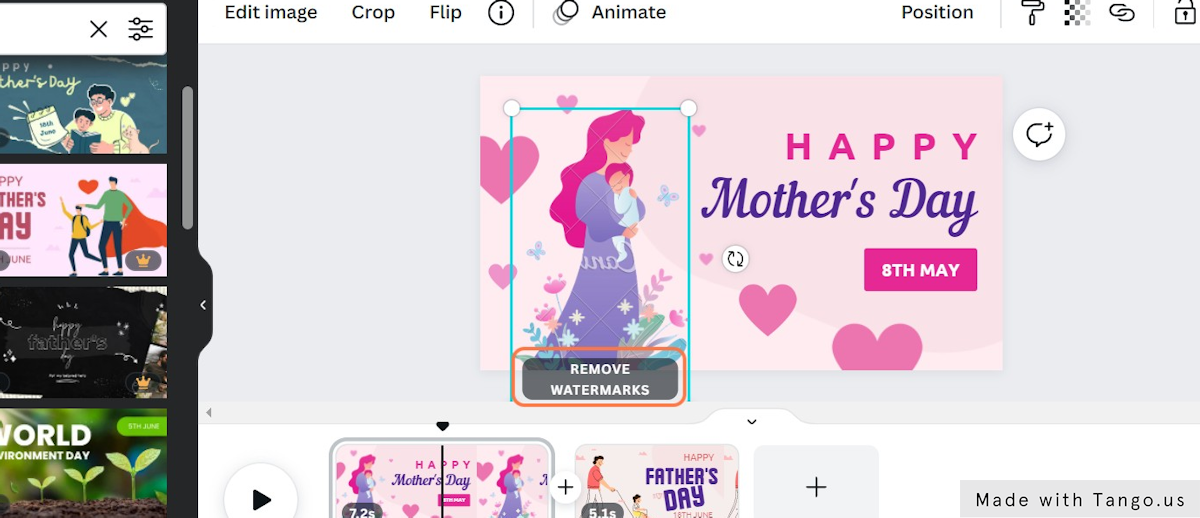 (To deleted paid graphics element) Click on Mother and Baby, hit Delete key