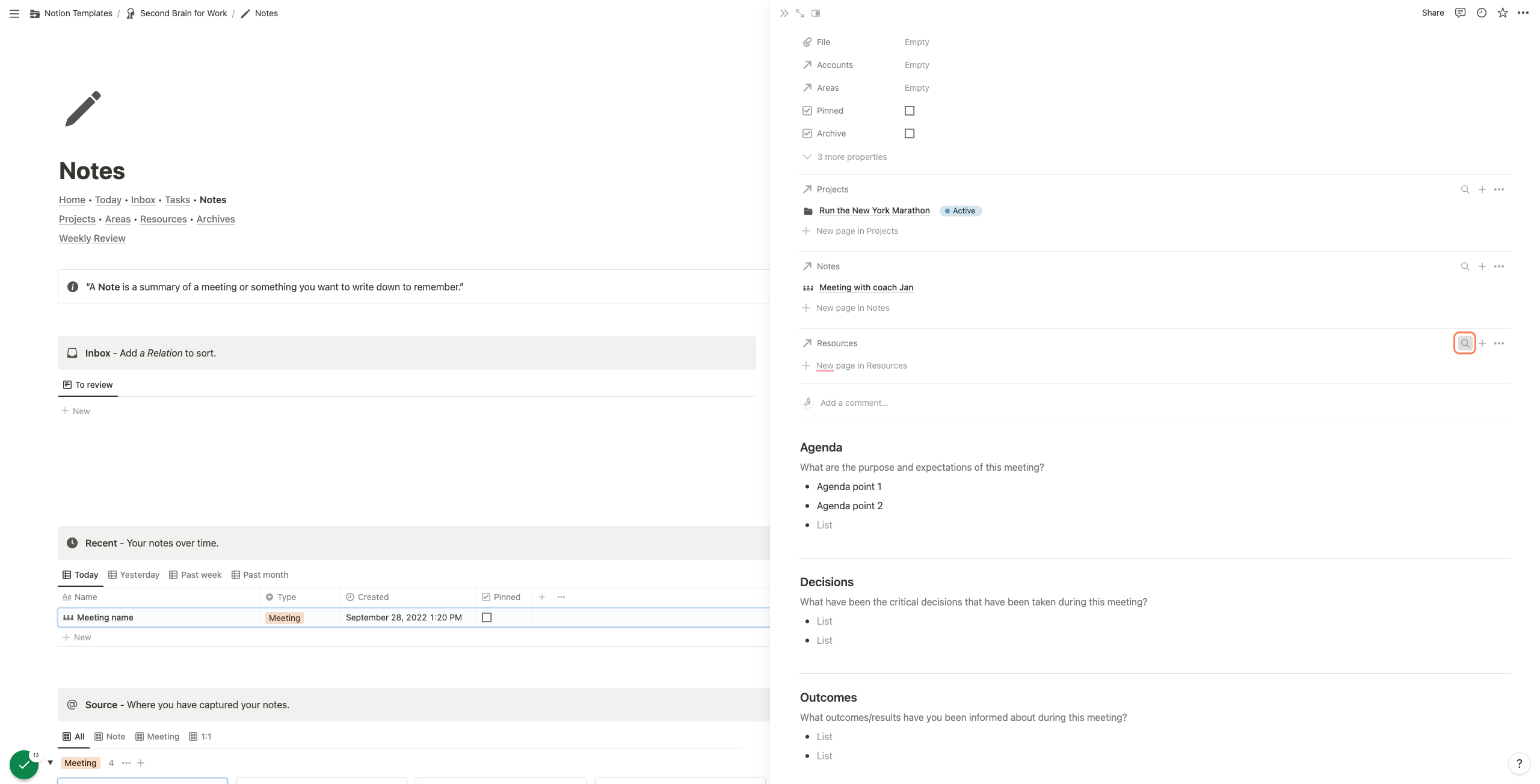 Click on the search icon to add related resources