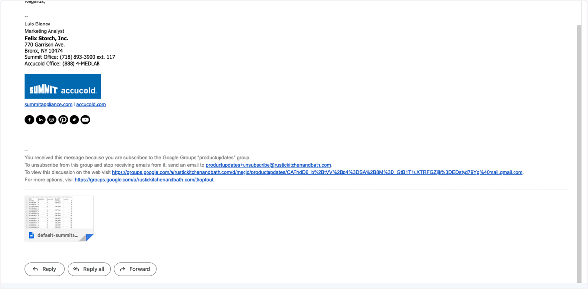 This is how the attachment should look. Download the attachment.