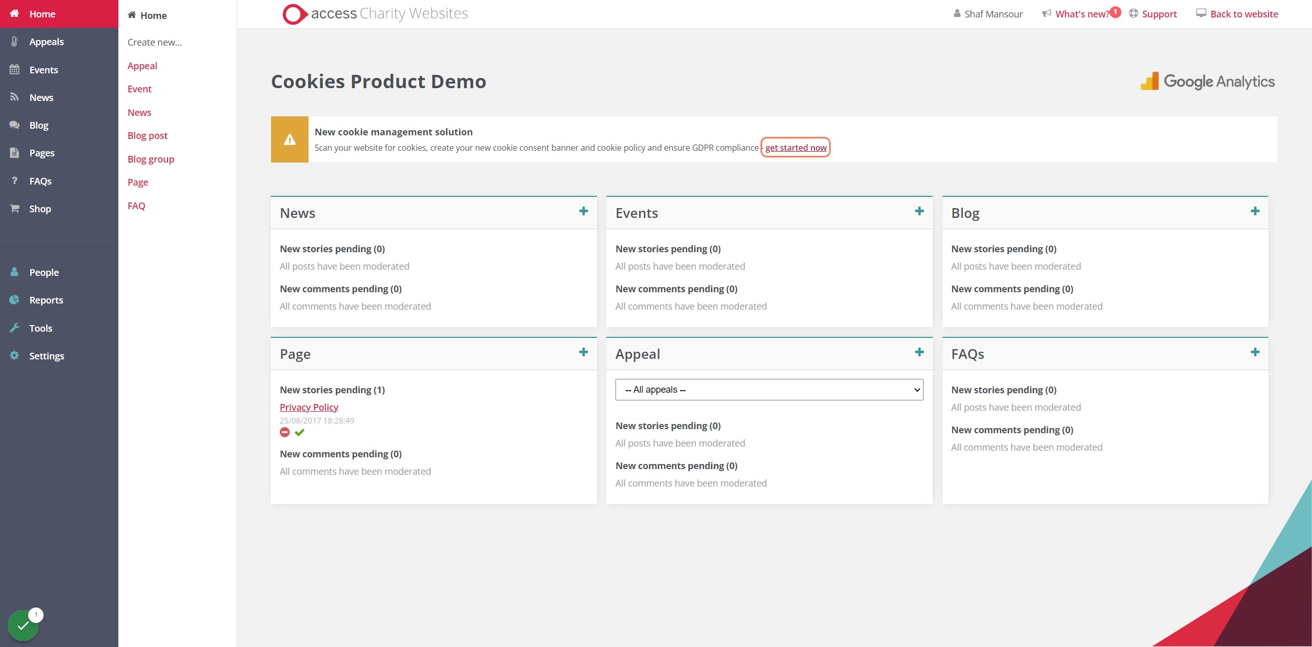 Select the hyperlinked text labelled ‘get started now'