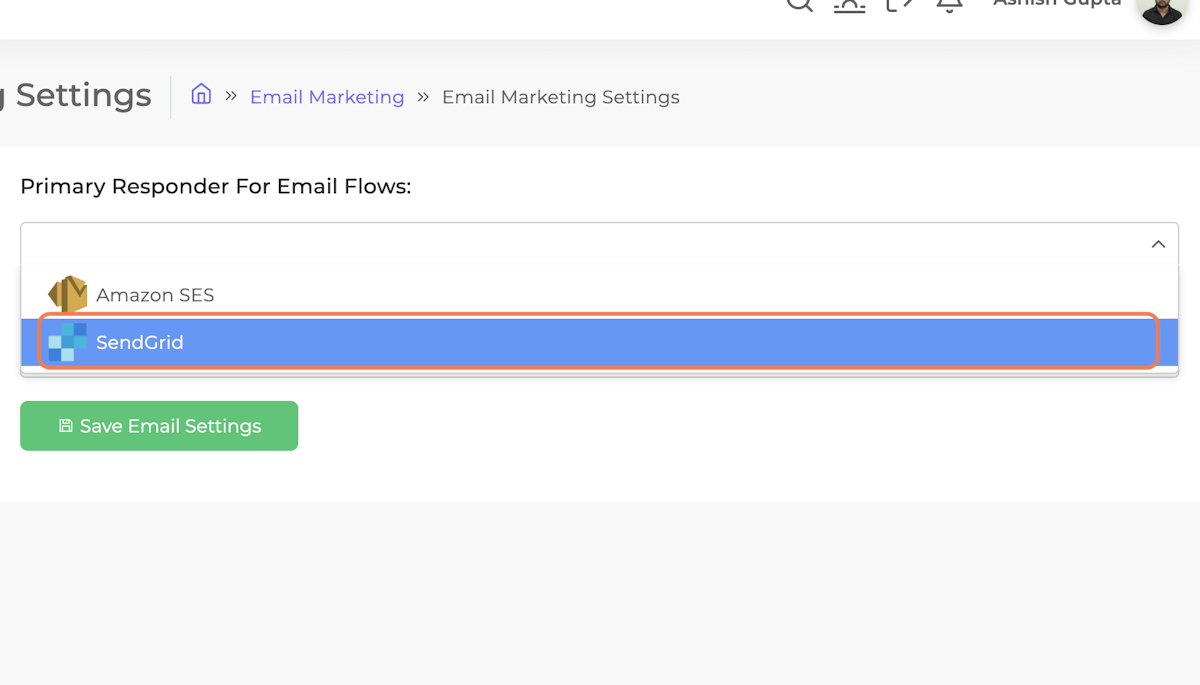 Select Primary Responder for Email Flows