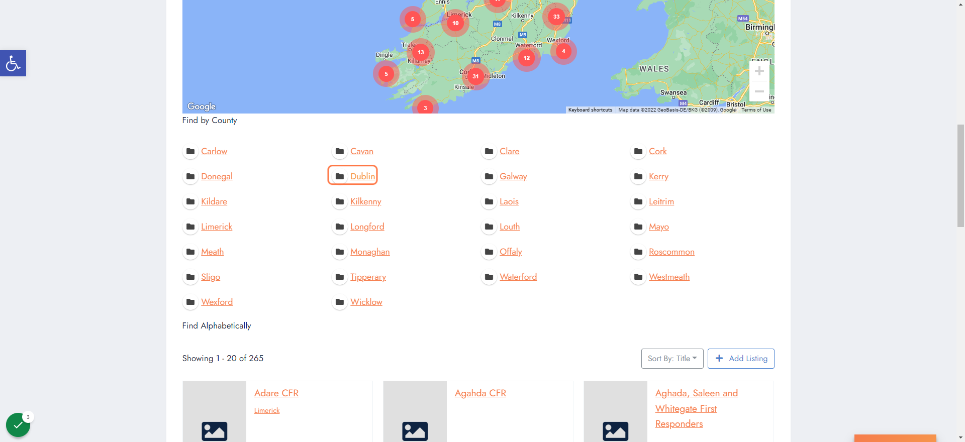 Click on Dublin ( for example )